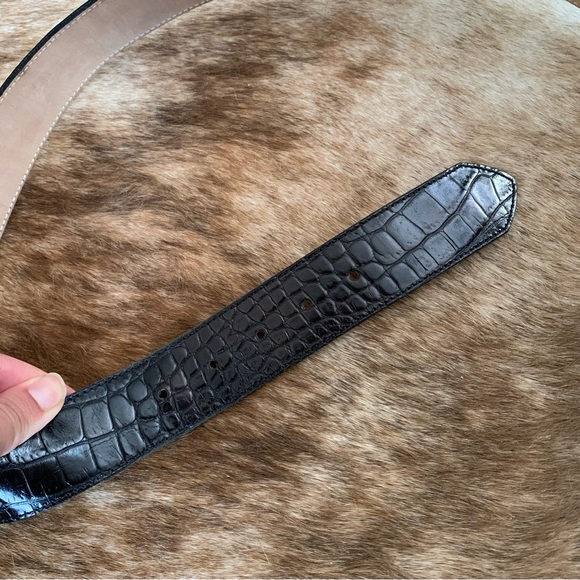 BB Simon black belt with rhinestones buckle - Picture 6 of 11